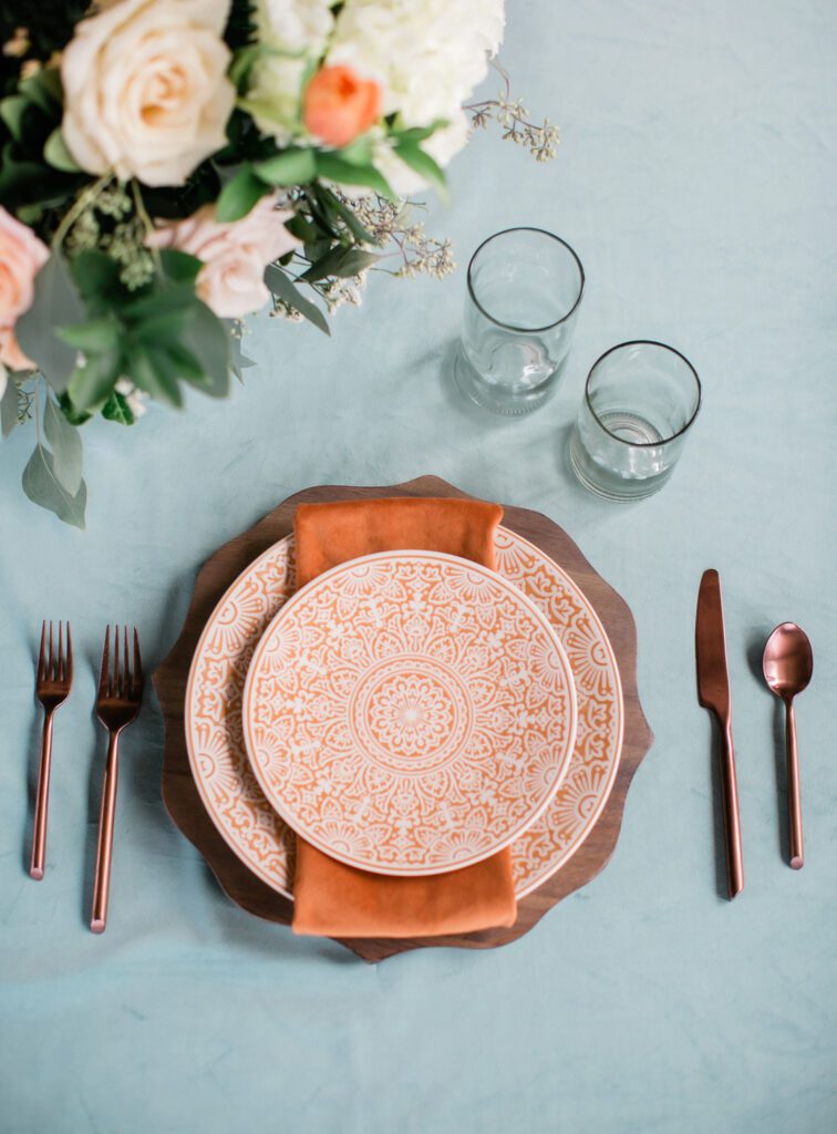 colorful wedding table
