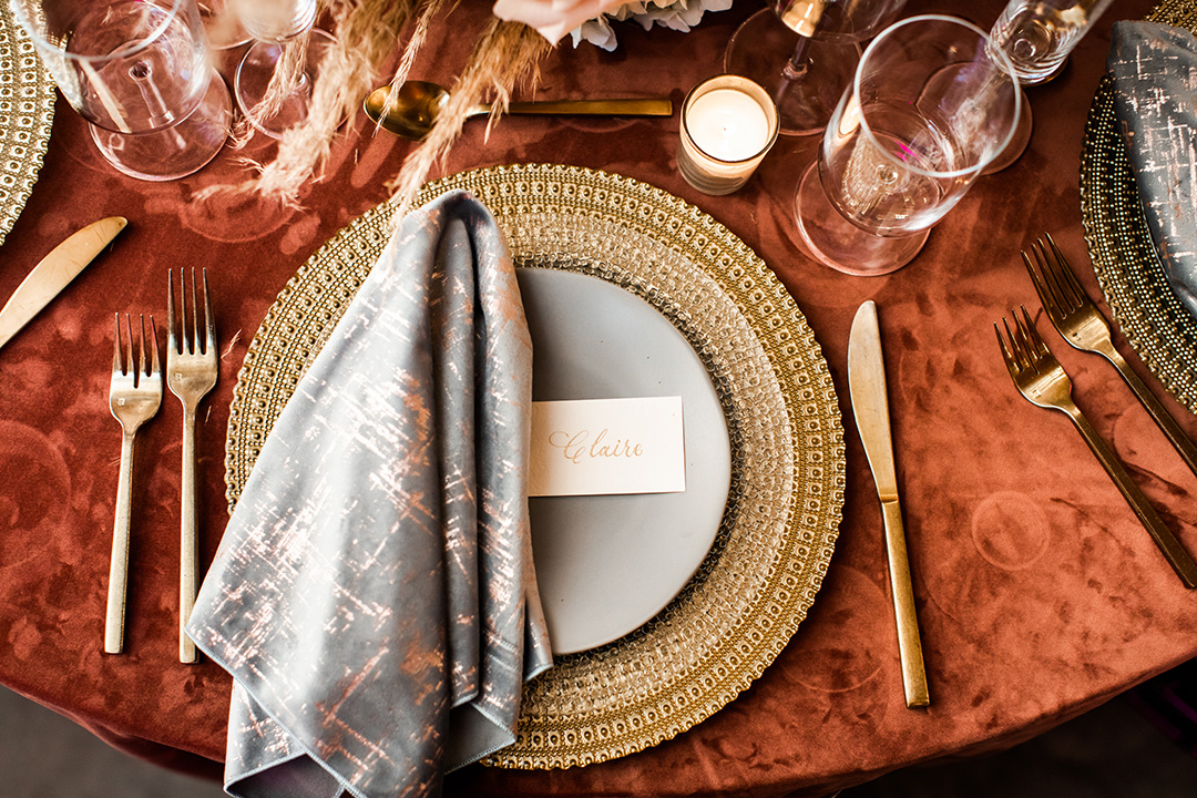 Rust Linen Napkin - Divine Event Rentals