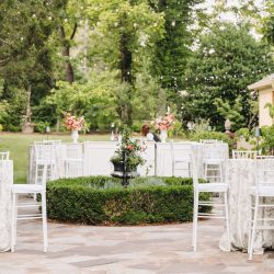 bistro table and mixed seating rentals