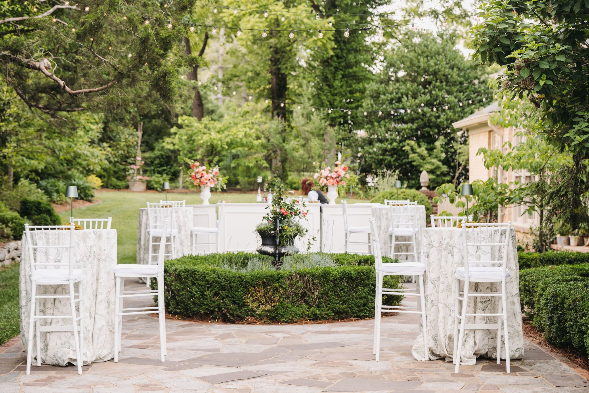 bistro table and mixed seating rentals