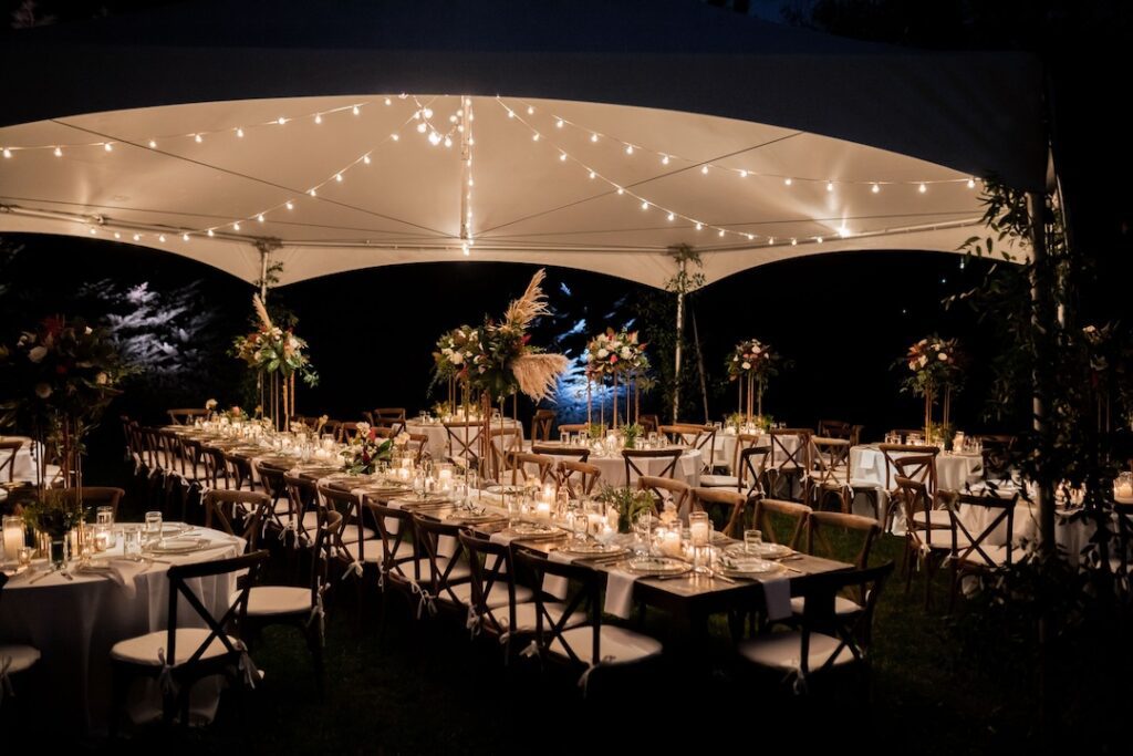 outdoor tented wedding event rentals